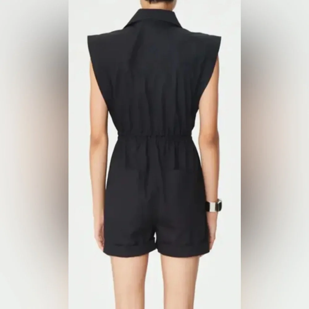 Chic Mariacher Black Sleeveless Romper - Picture 2 of 5
